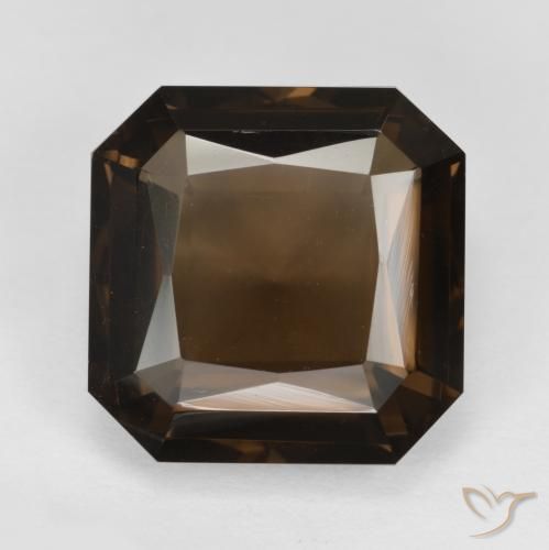 8.38ct Natürlicher dunkelbraun Rauchquarz, Smaragdschliff, VVS-VS