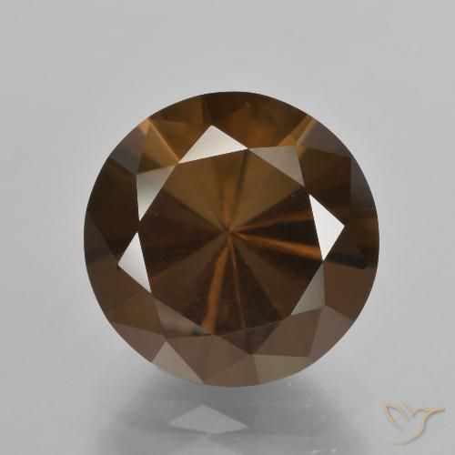 6.30ct Natürlicher Hickory Braun Rauchquarz, Runden, VS