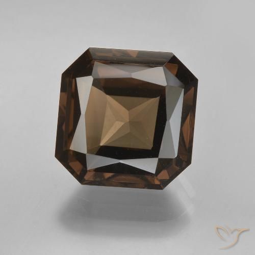 6.20ct Natürlicher Umbrabraun Rauchquarz, Smaragdschliff, VVS