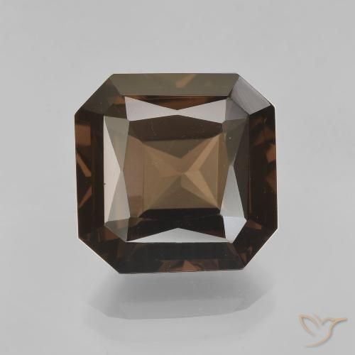 6.55ct Natürlicher Umbrabraun Rauchquarz, Smaragdschliff, VVS