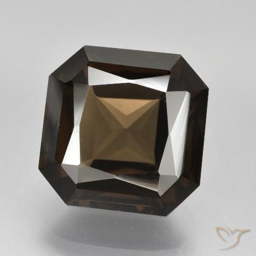 7.63ct Natürlicher Umbrabraun Rauchquarz, Smaragdschliff, VVS-VS