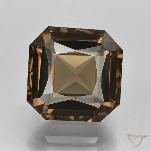 7.87ct Natürlicher Warmes Braun Rauchquarz, Smaragdschliff, VVS