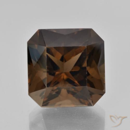 10.01ct Natürlicher Hickory Braun Rauchquarz, Smaragdschliff, VVS