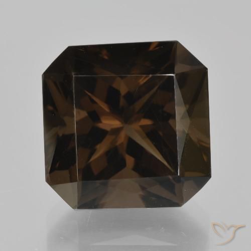 10.15ct Natürlicher Umbrabraun Rauchquarz, Smaragdschliff, VVS-VS