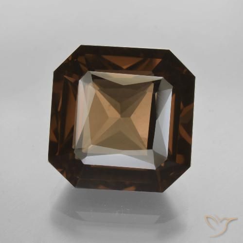 10.54ct Natürlicher Hickory Braun Rauchquarz, Smaragdschliff, VVS
