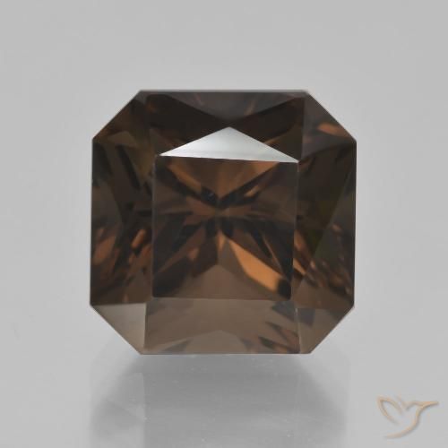 8.07ct Natürlicher dunkelblau Rauchquarz, Smaragdschliff, VVS