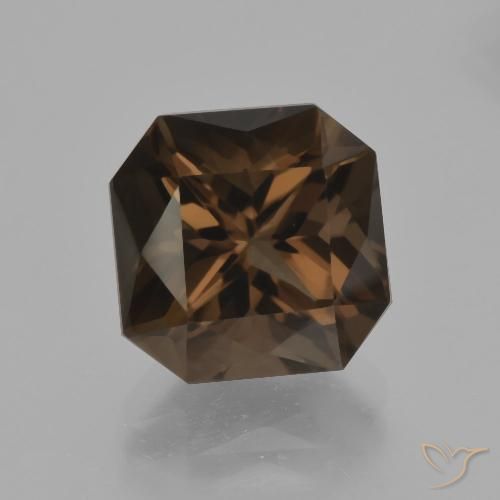 5.46ct Natürlicher Umbrabraun Rauchquarz, Smaragdschliff, VVS-VS