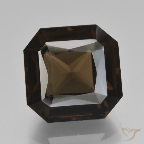 7.81ct Natürlicher dunkelblau Rauchquarz, Smaragdschliff, VVS