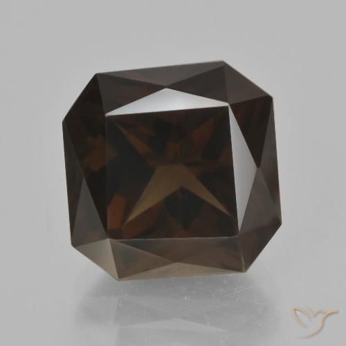 8.35ct Natürlicher Tiefes Schokoladenbraun Rauchquarz, Smaragdschliff, VVS