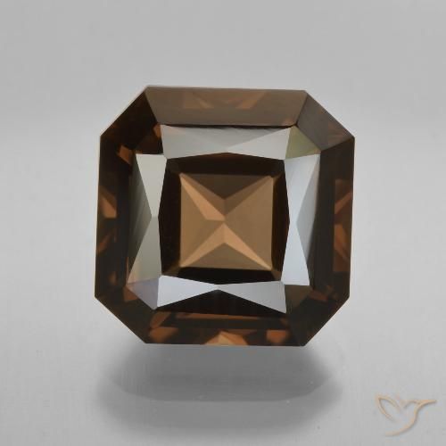 8.21ct Natürlicher rötlich-braun Rauchquarz, Smaragdschliff, VVS