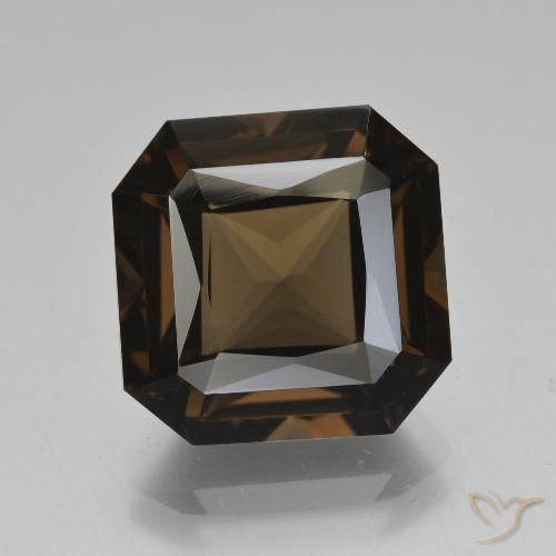 8.61ct Natürlicher Umbrabraun Rauchquarz, Smaragdschliff, VVS