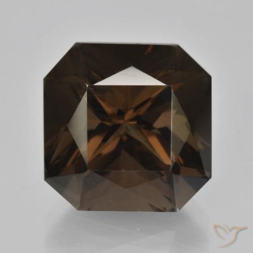 10.05ct Natürlicher Umbrabraun Rauchquarz, Smaragdschliff, VVS