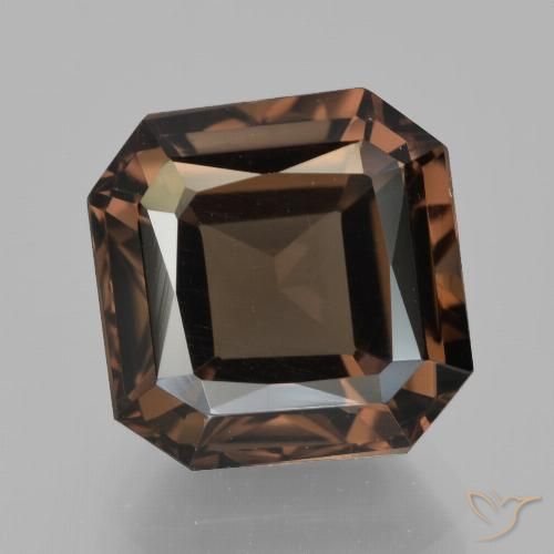 6.42ct Natürlicher rötlich-braun Rauchquarz, Smaragdschliff, VVS-VS