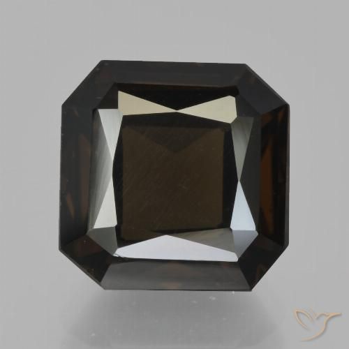 6.26ct Natürlicher Schokoladenbraun Rauchquarz, Smaragdschliff, VS