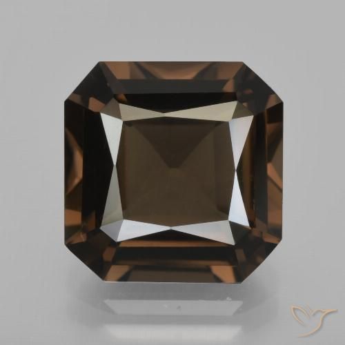 5.33ct Natürlicher Hickory Braun Rauchquarz, Smaragdschliff, VS
