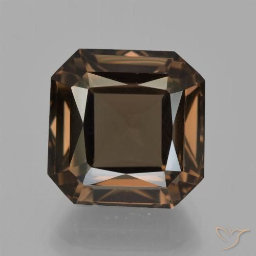 7.63ct Natürlicher Braun Rauchquarz, Smaragdschliff, VS