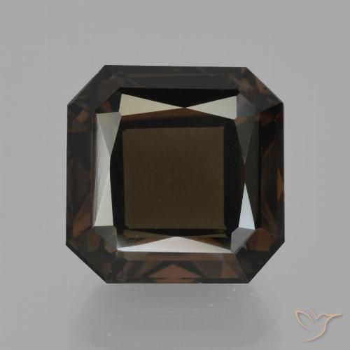 9.35ct Natürlicher dunkelblau Rauchquarz, Smaragdschliff, VVS-VS