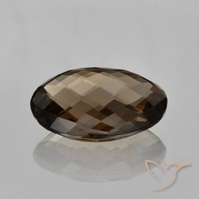 9,17 ctw natürlicher dunkelbraun Rauchquarz, Oval, VVS