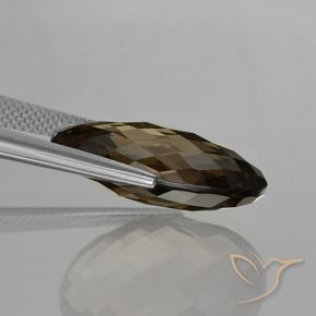 9,17 ctw natürlicher dunkelbraun Rauchquarz, Oval, VVS