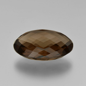14,29 ctw natürlicher brauner Rauchquarz, Oval Schliff, VVS