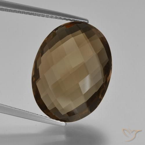 14.03ct Natürlicher Umbrabraun Rauchquarz, Oval, VVS
