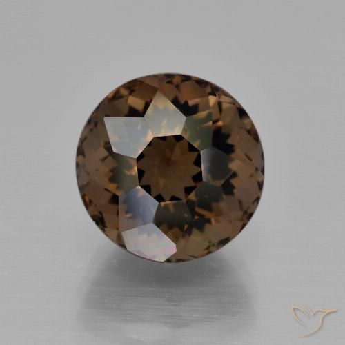 5.23ct Natürlicher Hickory Braun Rauchquarz, Runden, VVS-VS