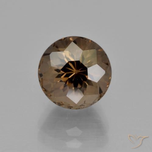 2.89ct Natürlicher Schokoladenbraun Rauchquarz, Runden, VS
