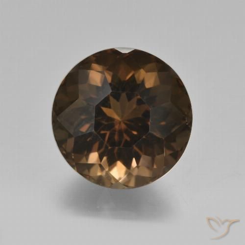 8.25ct Natürlicher dunkelblau Rauchquarz, Runden, VVS-VS