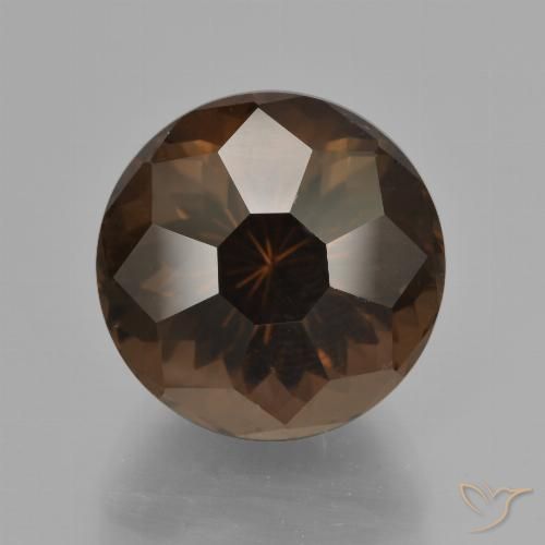 10.25ct Natürlicher Umbrabraun Rauchquarz, Runden, VVS-VS