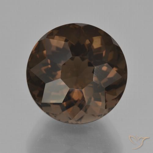 10.75ct Natürlicher Hickory Braun Rauchquarz, Runden, VVS-VS
