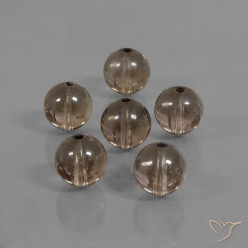 45.37 ct natürliche Hickory Braun Rauchquarz-Edelsteine, Kugel / Ball, Transparent