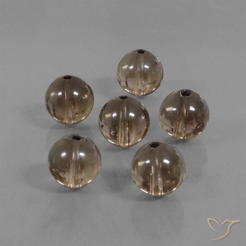 44.29 ct natürliche Mittel-Dunkelbraun Rauchquarz-Edelsteine, Kugel / Ball, Transparent