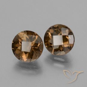 3.37 ct natürliche Mittel-Dunkelbraun Rauchquarz-Edelsteine, Runden, VS