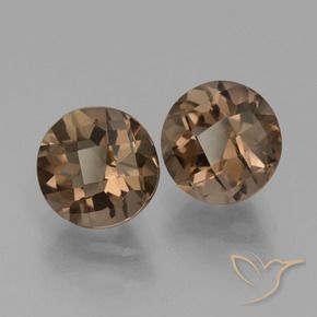 3.84 ct natürliche Hickory Braun Rauchquarz-Edelsteine, Runden, VS