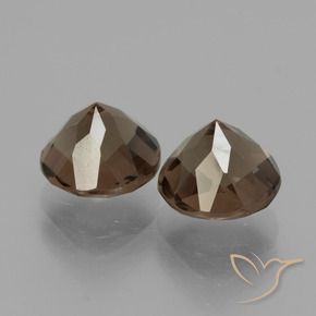 3.84 ct natürliche Hickory Braun Rauchquarz-Edelsteine, Runden, VS