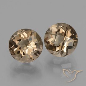 3.53 ct natürliche Mittel-Hellbraun Rauchquarz-Edelsteine, Runden, VS