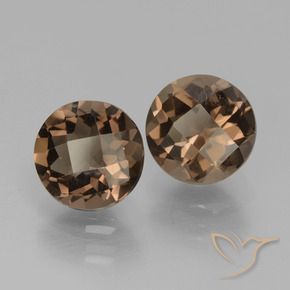 3.66 ct natürliche Warmes Braun Rauchquarz-Edelsteine, Runden, VS