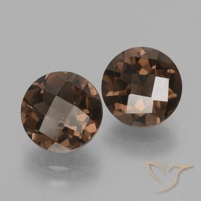 3.58 ct natürliche Hickory Braun Rauchquarz-Edelsteine, Runden, VS