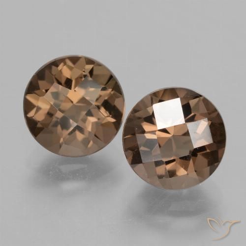 3,91 ct natürliche brauner Rauchquarz-Edelsteine, Rundschliff, VVS-VS