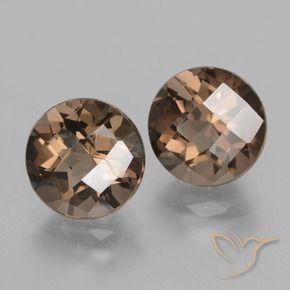 3,91 ct natürliche brauner Rauchquarz-Edelsteine, Rundschliff, VVS-VS