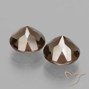 3,91 ct natürliche brauner Rauchquarz-Edelsteine, Rundschliff, VVS-VS