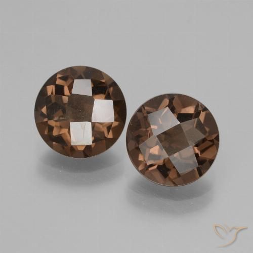 3,49 ct natürliche brauner Rauchquarz-Edelsteine, Rundschliff, VS