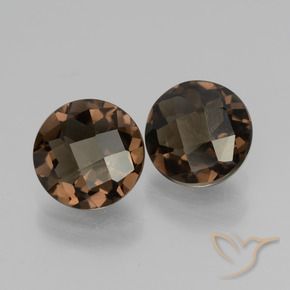 3.21 ct natürliche dunkelbraun Rauchquarz-Edelsteine, Runden, VS