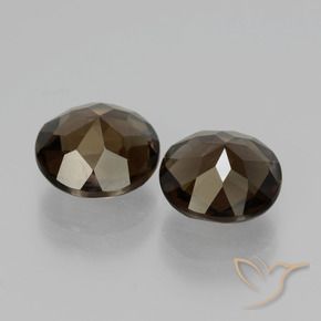 3.21 ct natürliche dunkelbraun Rauchquarz-Edelsteine, Runden, VS