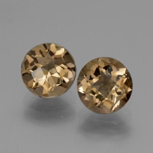 3.76 ct natürliche Mittel-Dunkelbraun Rauchquarz-Edelsteine, Rund Schliff, VS