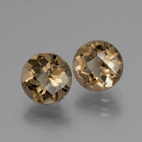 3.76 ct natürliche Mittel-Dunkelbraun Rauchquarz-Edelsteine, Rund Schliff, VS