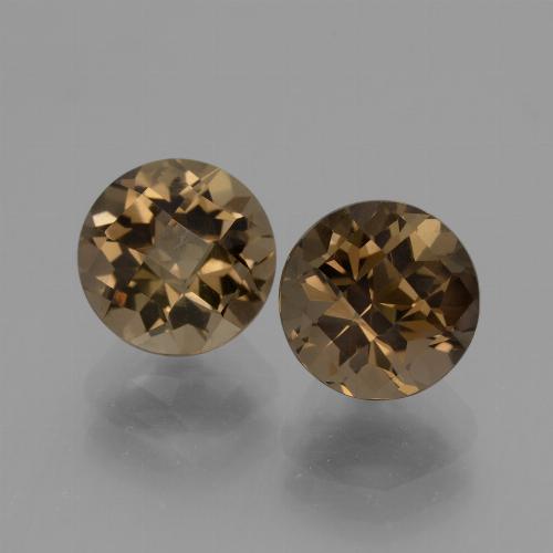 4,14 ct natürliche brauner Rauchquarz-Edelsteine, Rundschliff, VVS-VS