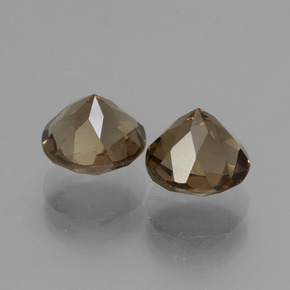 4,14 ct natürliche brauner Rauchquarz-Edelsteine, Rundschliff, VVS-VS