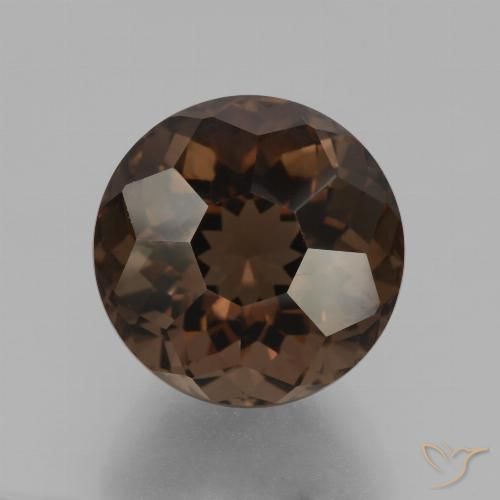10.68ct Natürlicher dunkelbraun Rauchquarz, Runden, VS