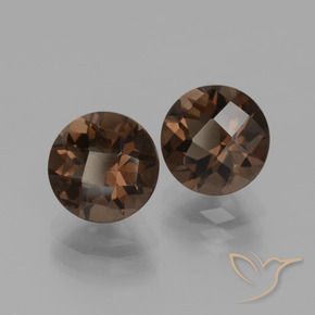 3.69 ct natürliche dunkelbraun Rauchquarz-Edelsteine, Runden, VS
